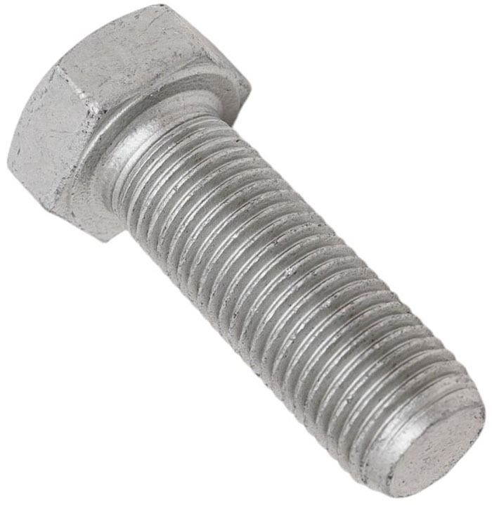 Шестигранный болт с полной мелкой резьбой 10x1,25x20 DIN 961 (ISO 8676) класс прочности 8.8, цинк-ламельное покрытие - фото